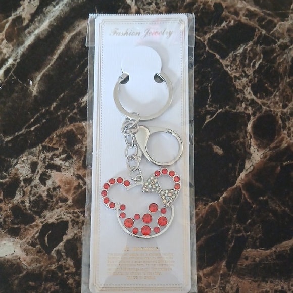 Fashion Jewelry Accessories - Fashion Jewelry Silver and Red Crystal Key Holder